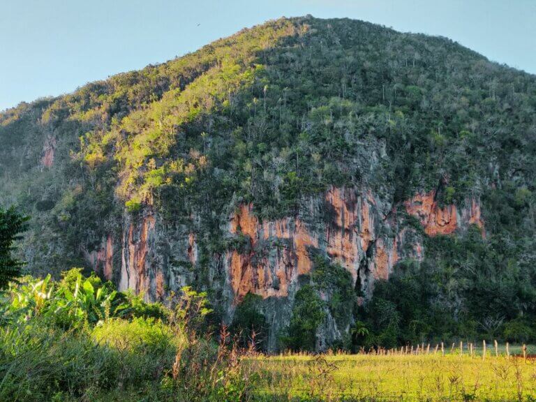 Blick auf den Mogote der Cueva Larga