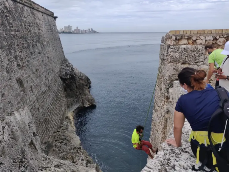 Rappel an der Burg El Morro