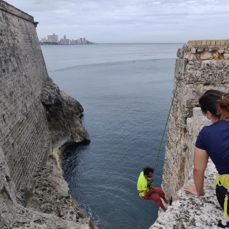 Rappel an der Burg El Morro